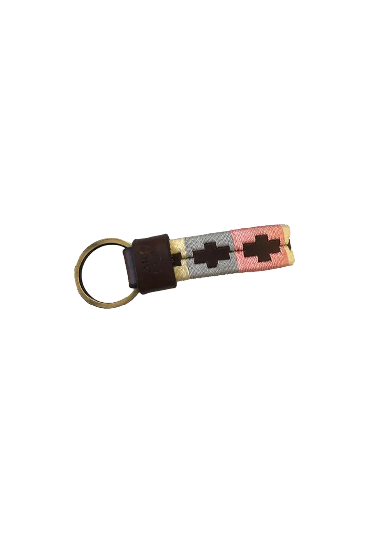 Schlüsselanhänger - beige/grey/pink