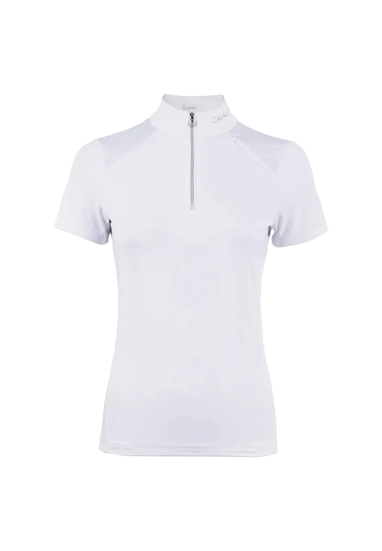 Turniershirt Caval Comp Halfzip Shirt - white