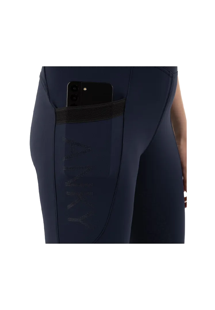 Reitleggings Impactive Tregging Silicon Seat - darknavy