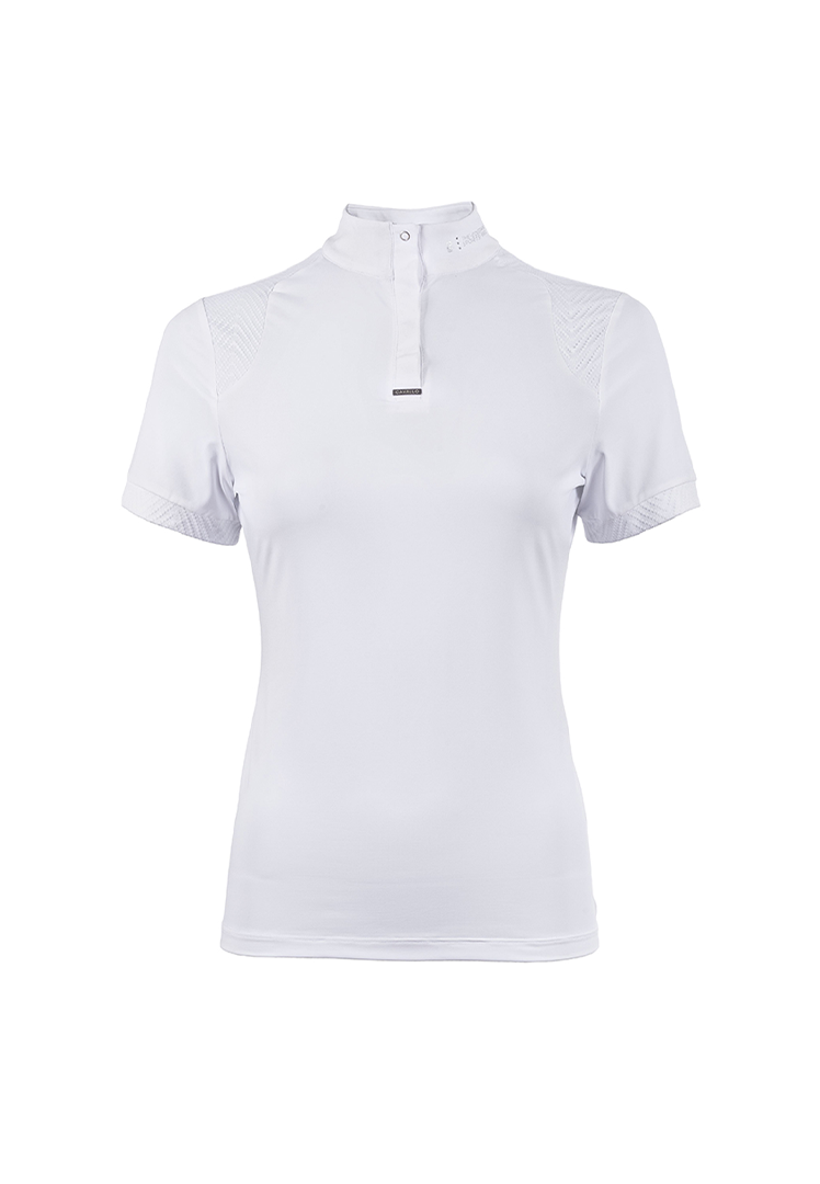 Turniershirt Caval Comp Halfzip Shirt - white